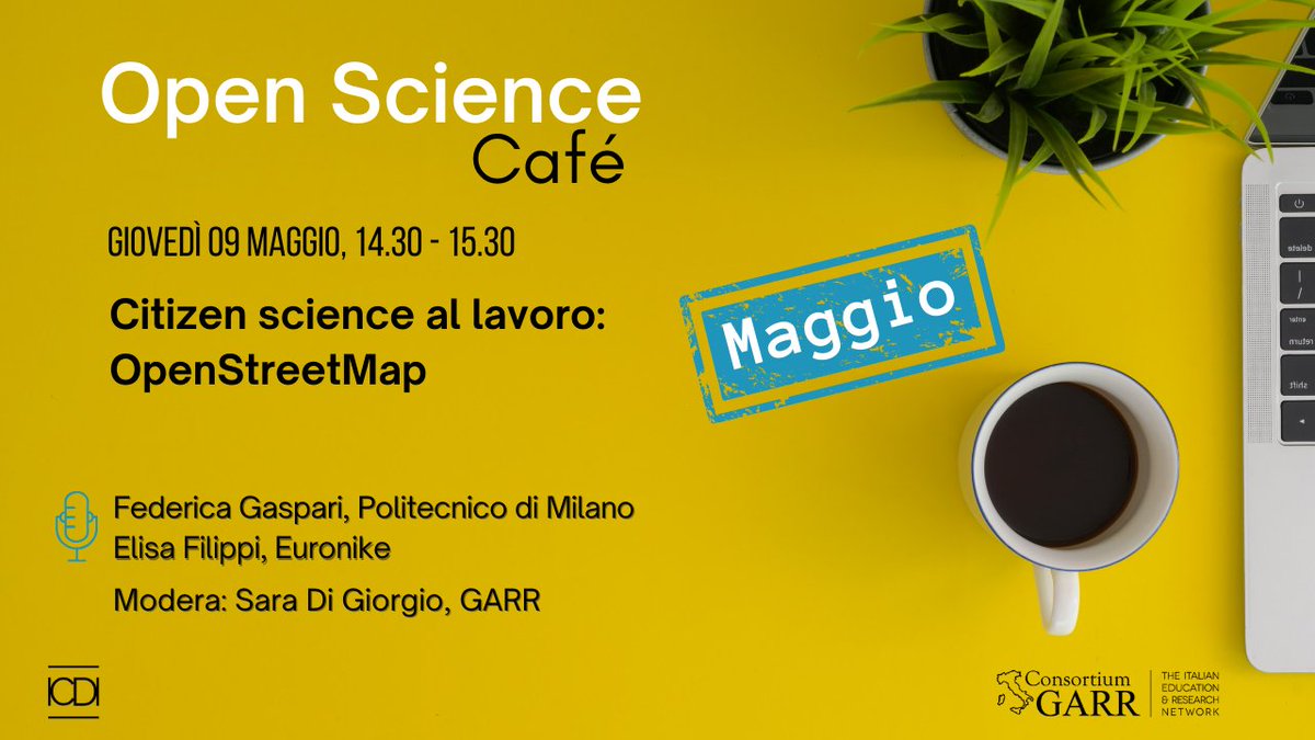 ICDI Italian Computing & Data Infrastructure (@icdidata) on Twitter photo Non perdere l'#OpenSciencecafé del 9 maggio per parlare di <a href="/openstreetmap/">OpenStreetMap</a> con <a href="/fede_gaspari/">Federica Gaspari</a> <a href="/elifilippi82/">Elisa Filippi</a> e <a href="/DiGiorgioSara/">Sara Di Giorgio</a> Vi aspettiamo giovedì prossimo alle 14.30 e non dimenticate di registrarvi 👉bit.ly/4bslSvU Non perdere l'#OpenSciencecafé del 9 maggio per parlare di <a href="/openstreetmap/">OpenStreetMap</a> con <a href="/fede_gaspari/">Federica Gaspari</a> <a href="/elifilippi82/">Elisa Filippi</a> e <a href="/DiGiorgioSara/">Sara Di Giorgio</a> Vi aspettiamo giovedì prossimo alle 14.30 e non dimenticate di registrarvi 👉bit.ly/4bslSvU