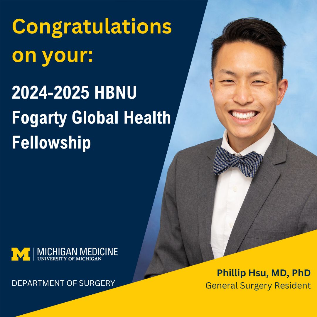 Fogarty awardee @philjhsu will work with pediatric surgeon Edmond Ntaganda (@HospitalChuk), @robinpetroze, @SamirGadepalli, @robertriviello to train District Hospital physicians in Rwanda to diagnose children with congenital conditions and safely transfer them for surgical care.