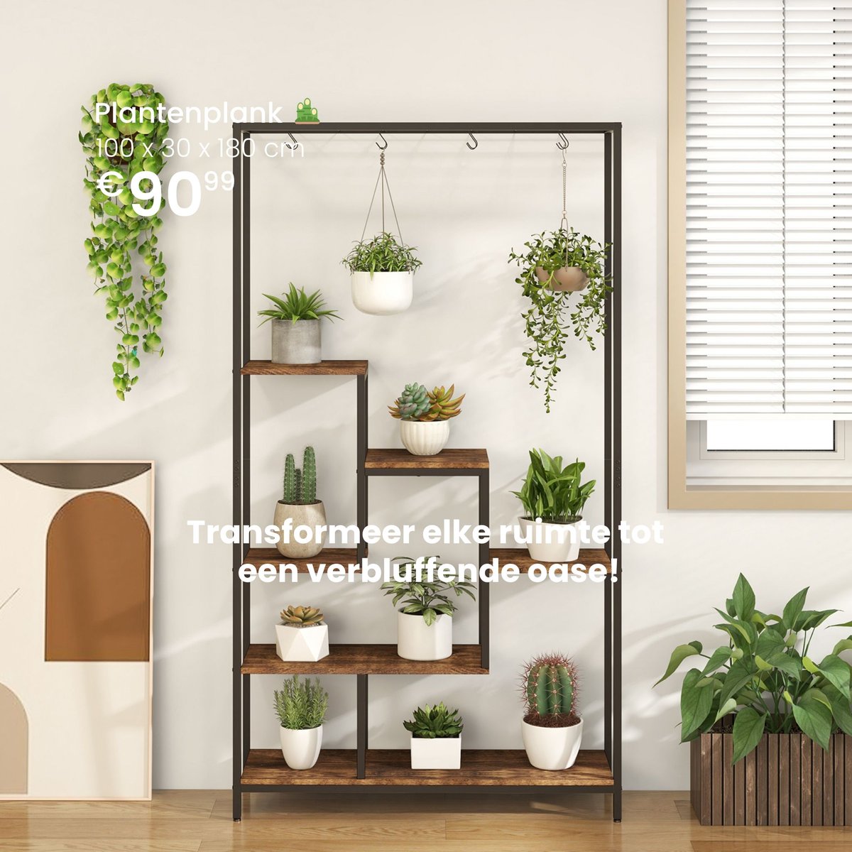 🌿💐Of je nu een urban jungle wilt creëren in je woonkamer of gewoon wat meer groen wilt toevoegen aan je interieur, dit plantenrek is de ideale oplossing! 🏡

#thuis #mijthuis #interior #interiorstyle #interiorforinspo #interior4all #interieur #interior123 #roomforinspo #hmhome