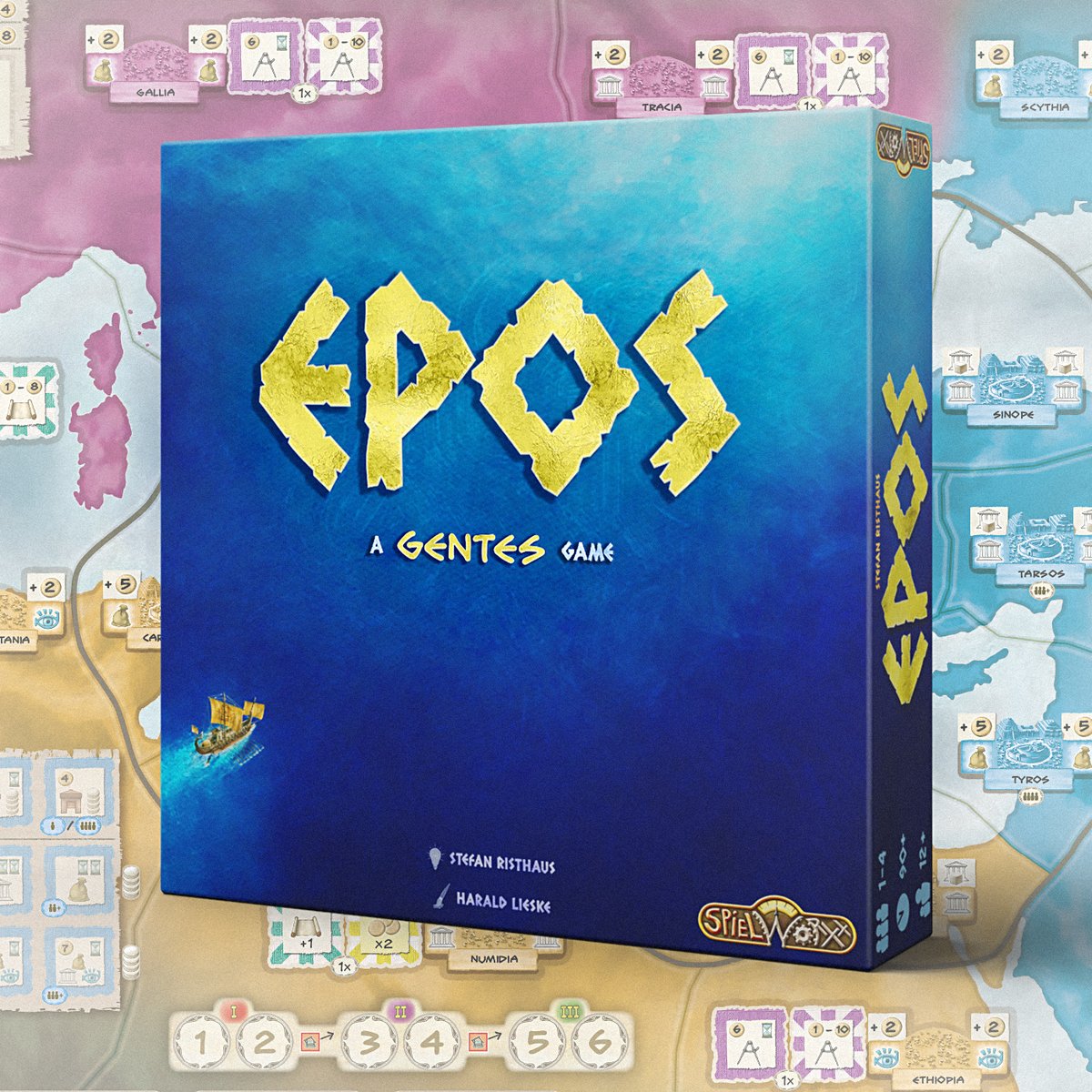 EPOS vsw. Gentes: EPOS offers a captivating base game experience, enriched with intricate gameplay elements that set it apart from Gentes.
Explore 8 unique scenarios, each meticulously crafted with additional components, rules, and unexpected twists to keep players engaged.  1/2