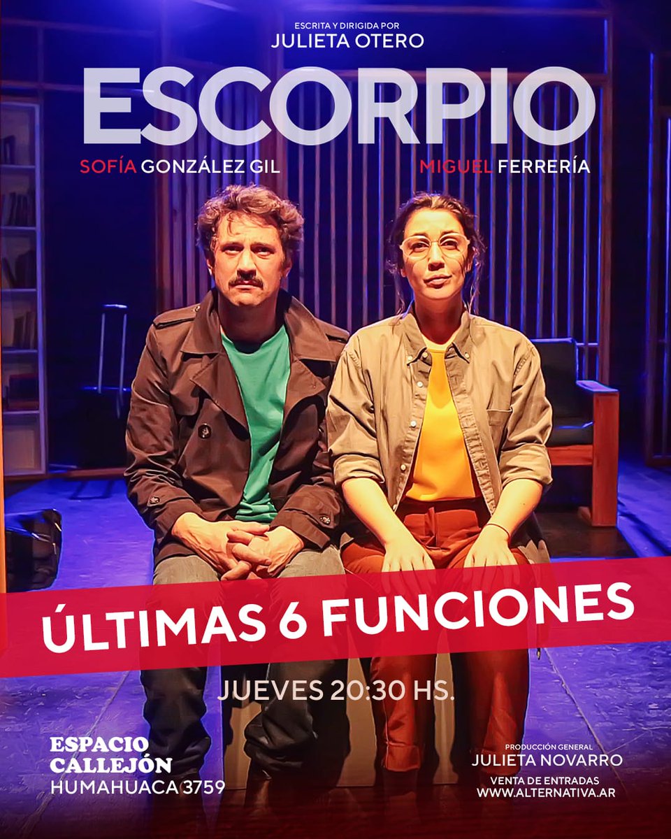 EsChuli's tweet photo. Después de dos temporadas escorpianas con luna en trastorno histriónico , vamos a poner el cartelito de 
💣ULTIMAS SEIS para empezar a girar por ahí con esta obra que amamos hacer.    

https://t.co/rZ7oXcmceU https://t.co/O3llhkM99D