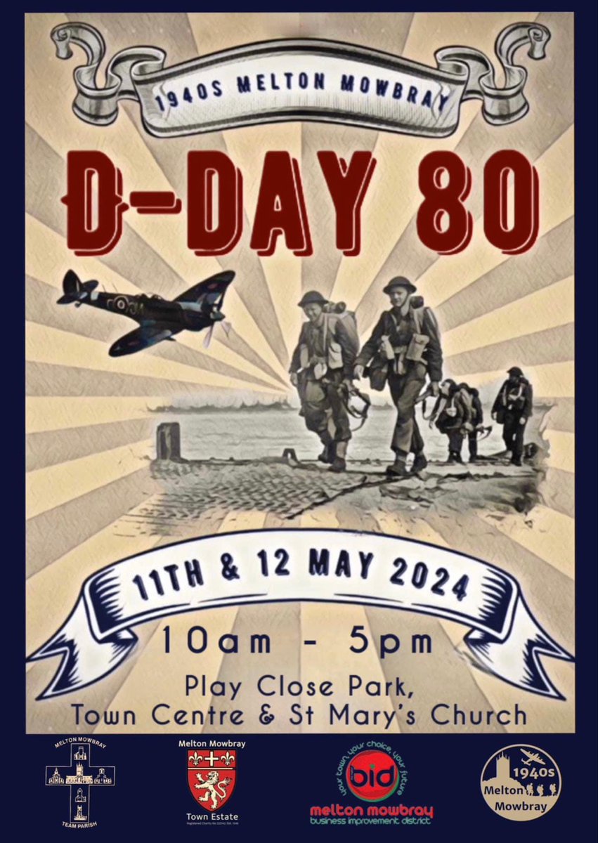 The countdown is on to this weekend’s 1940’s Weekend & coaches still booking in, it’s going to be a busy weekend! #melton #meltonmowbray #1940s #DDay 
@meltontimes @MeltonDirectory