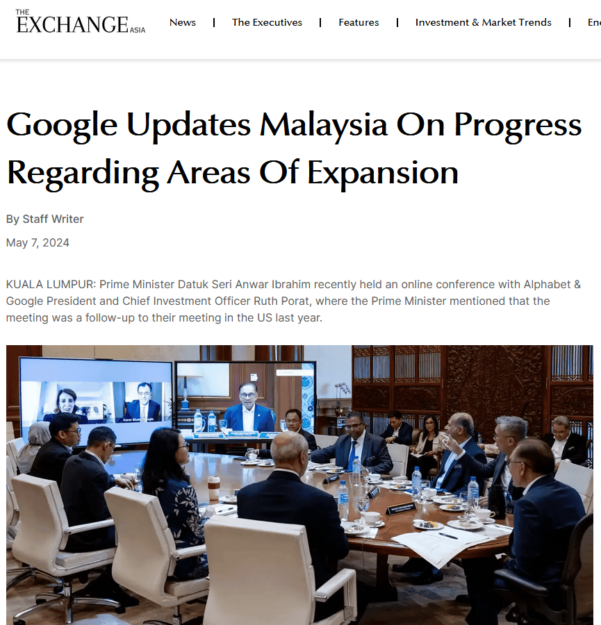 $ENVX 🇲🇾 In November Malaysian Ministers came to Fremont for a trade & investment mission. Enovix received a lot of media attention due to its investment & was presented as a 'tech giant'.  Google did a follow-up meeting yesterday & again Enovix was mentioned in a meaningful way!