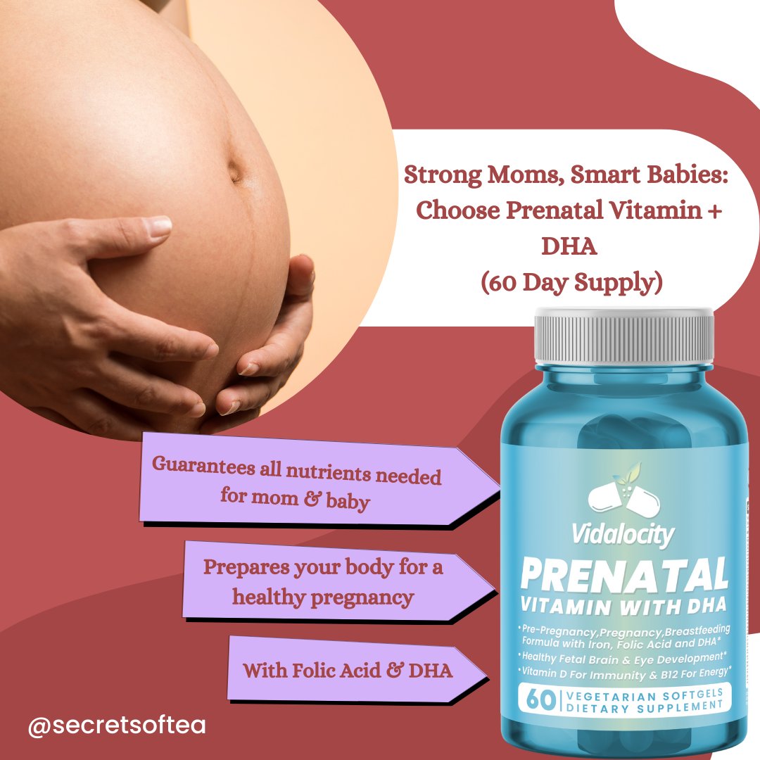 Strong Moms, Smart Babies💪👶 Elevate your journey with Prenatal + DHA for the healthiest start! 
.
.
.
.
.
#Secretsoftea #SamahBensalem #FertilityJourney #Malefertility #infertility #pregnancy #ivfjourney #pcos #ttc #prenatal #prenatalvitamins #fertilitybundle #Fertilitytea
