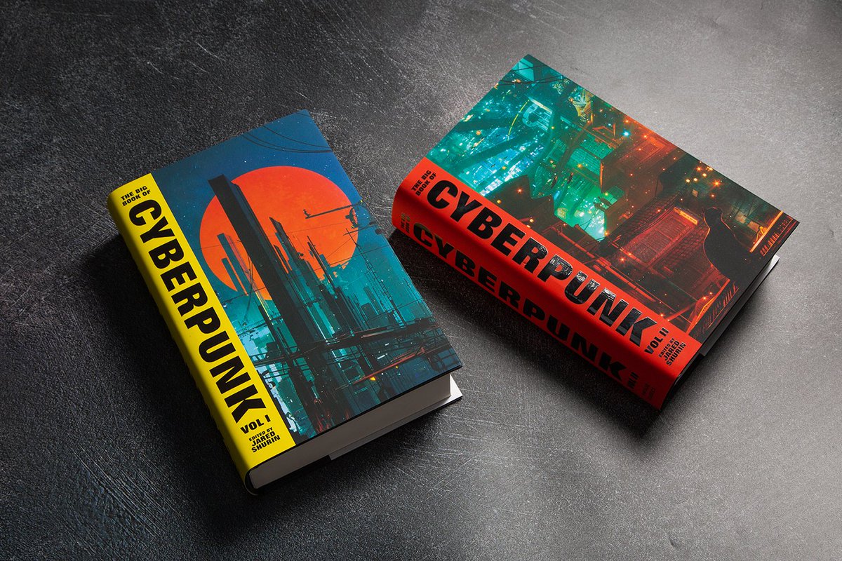A genre-defining-and redefining-collection of fiction's boldest, most rebellious, and most prescient genre, Cyberpunk. Two gorgeous volumes, edited by Jared Shurin, featuring over 100 stories from around the world. Out Now: bit.ly/4bjKNCc