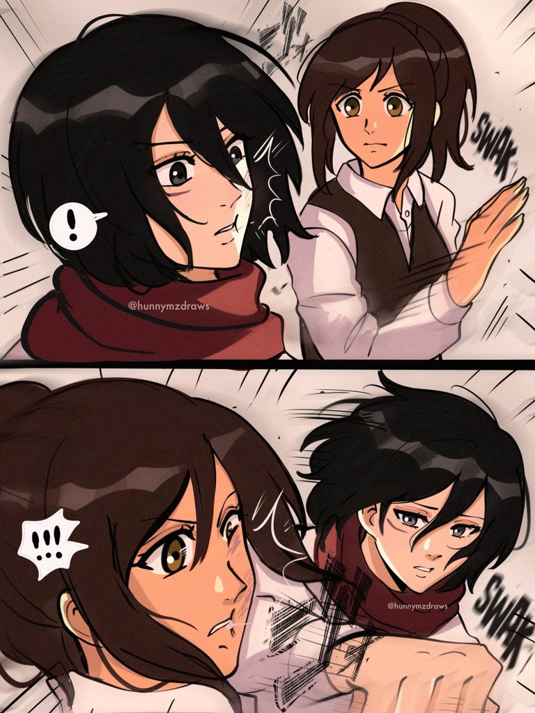 Mikasa & Sasha 

redraw manga scenes
#進撃の巨人 #ShingekiNoKyojin