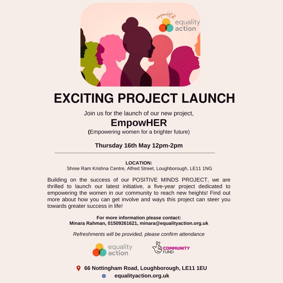 Delighted to announce the launch of our brand new project to support & empower women to achieve success across all aspect of their life. Interested to learn more? Come to our free event on Thur 16 May.

#Loughborough #leicestershire #leicester #rutland  @TNLComFund #empowher