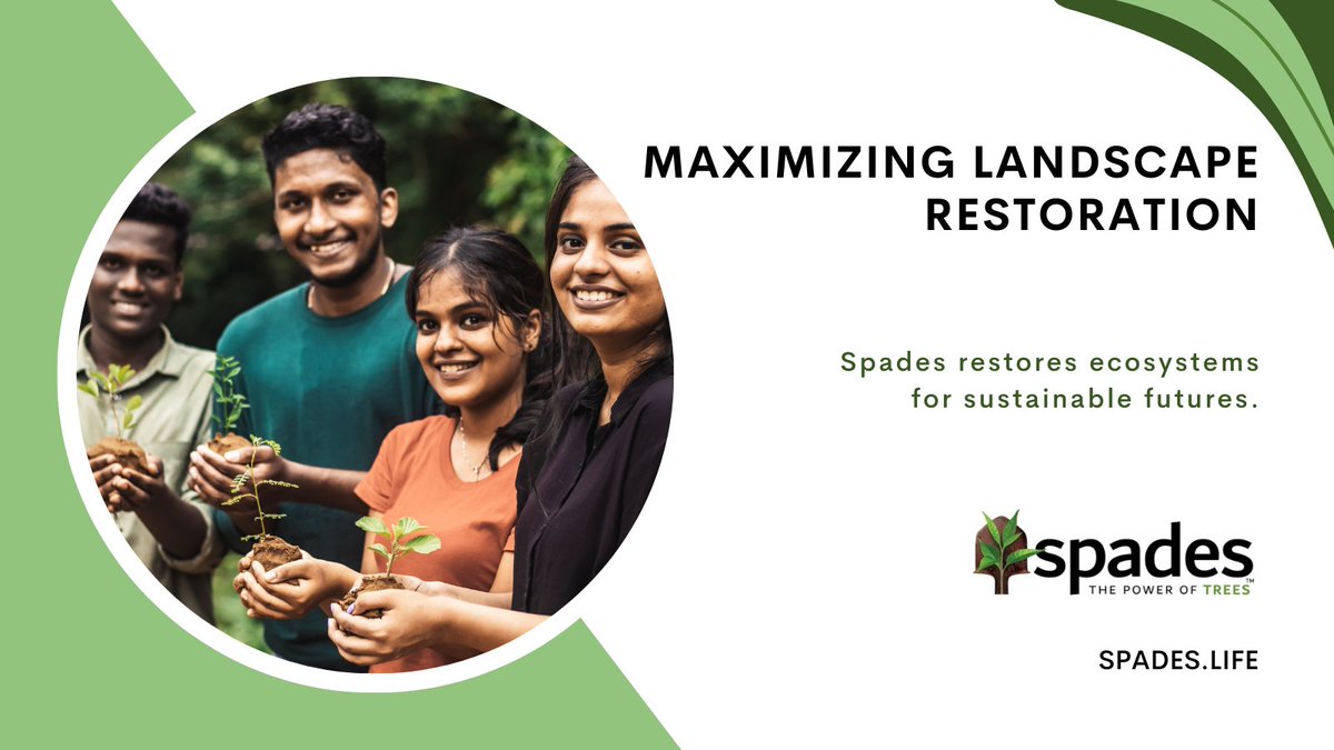 Spades restores vital ecosystems for a sustainable future. Join us in maximizing landscape restoration. Learn more at spades.life/projects_and_o… #sustainability #SDGs #saveplanetearth