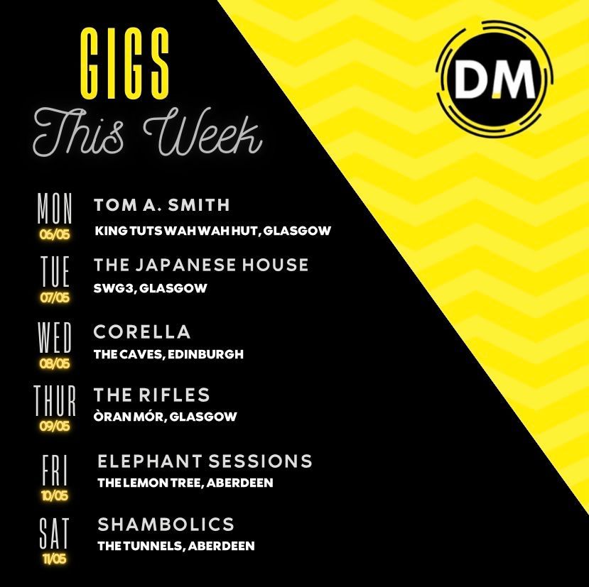 🎶 gigs this week 🎶 

#gigguide #gigsinscotland #gigs #gigsthisweek