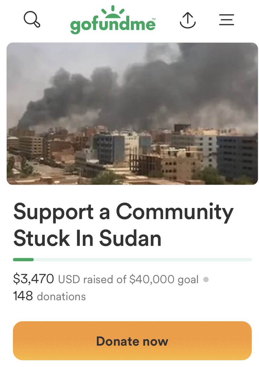 HELP THIS SUDANESE FAMILY HELP THEMSELVES & OTHERS‼️ they were displaced 8 times bcs of RSF and have created this GFM to supply their own family and other sudanese people with basic necessities! 🇸🇩 this fundraiser is also for them to move to a safer place gofund.me/d34b9520