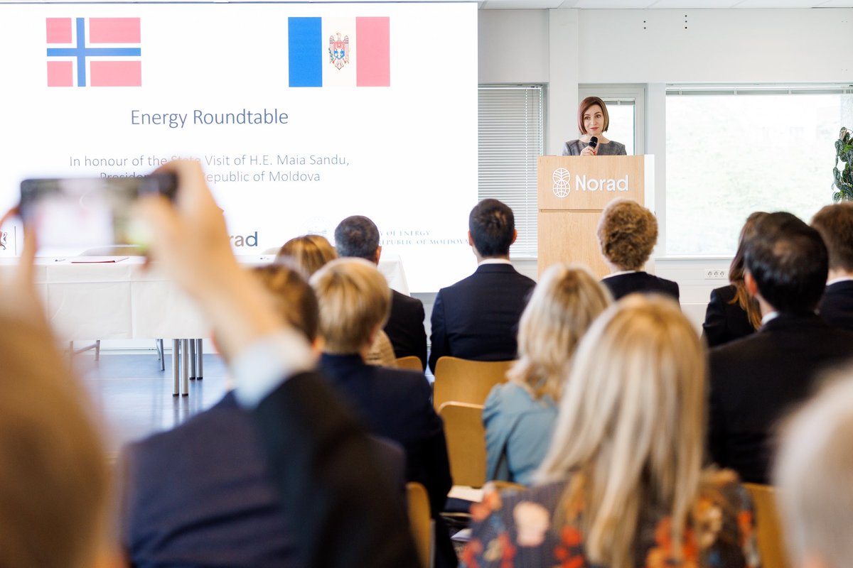 This morning at @noradno, I addressed Norwegian energy companies, inviting them to engage in Moldova’s energy transition. We are going energy efficient, investing in renewables, digitalising our energy sector—all areas where Norway’s firms could bring a wealth of experience.