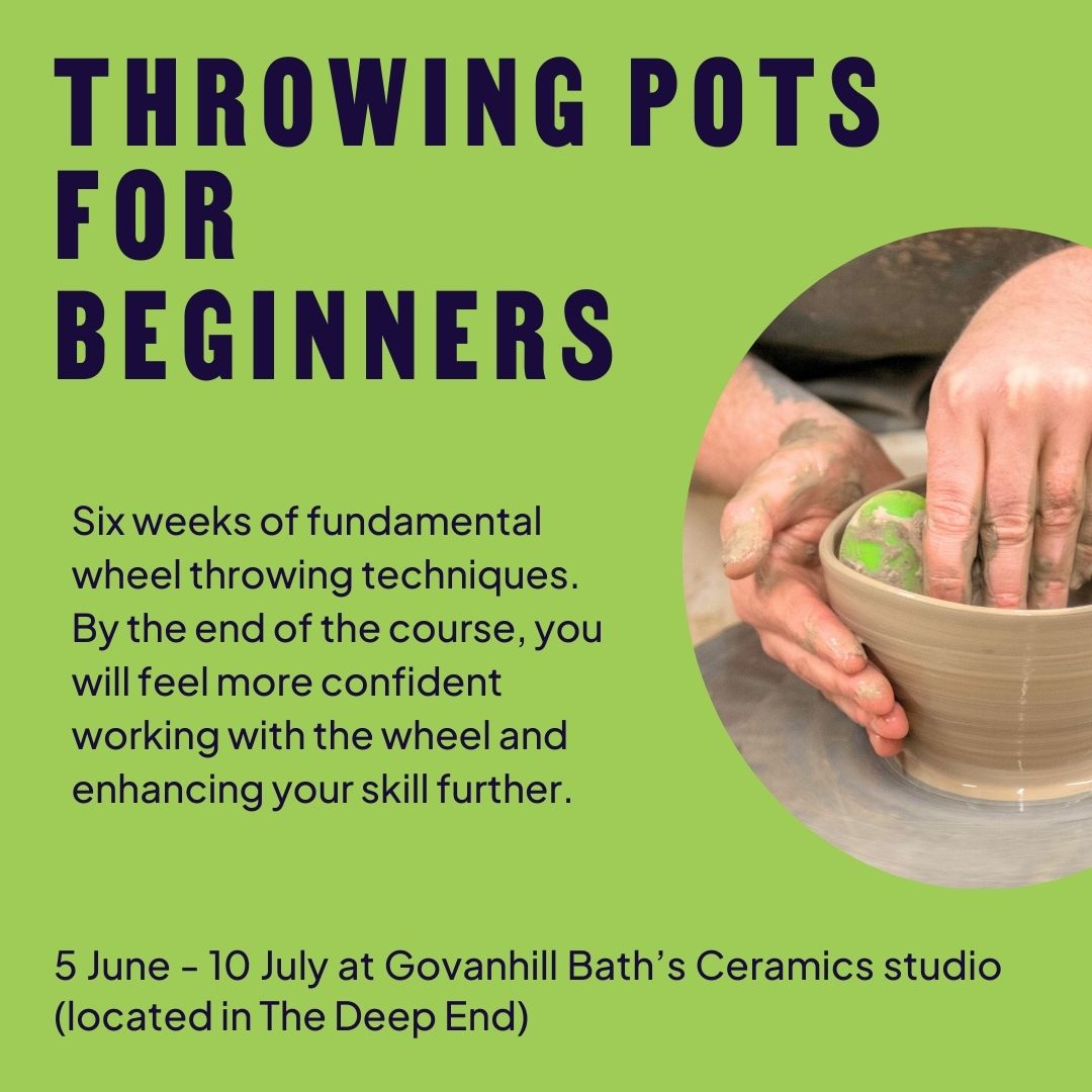 A 6 week course at Govanhill Baths Ceramics which teaches the fundamentals of wheel-throwing techniques. By the end of the six weeks, you will have more confidence working with the wheel and enhancing your skills further. govanhillbaths.com/product/6-week… @WhatsOnGlasgow