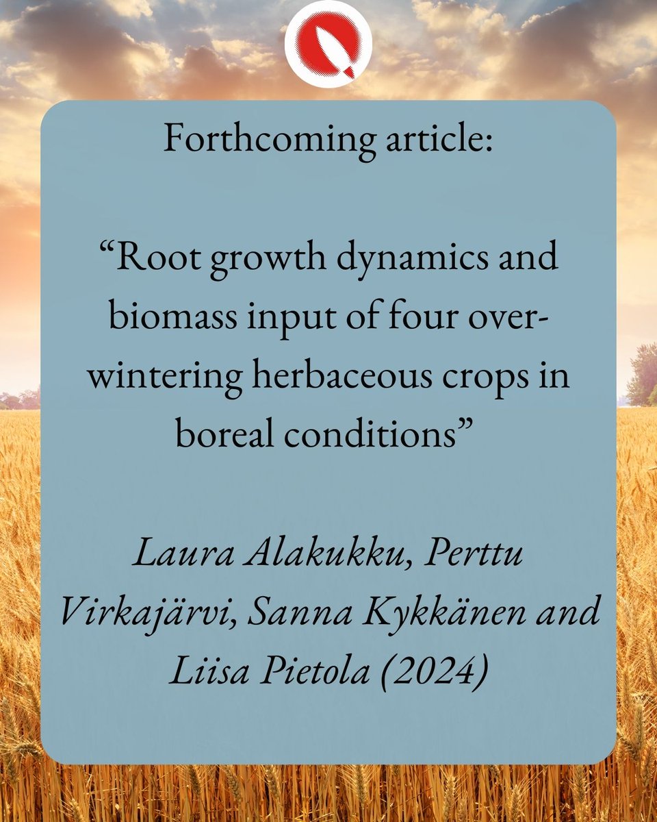 AFSCI2's tweet image. Our new article delves into the root growth dynamics of winter wheat, winter rye, red clover, and timothy. Discover how these over-wintering crops hold promise for sustainable agriculture and nutrient uptake outside the traditional growing season: journal.fi/afs/article/vi… #AFSCi