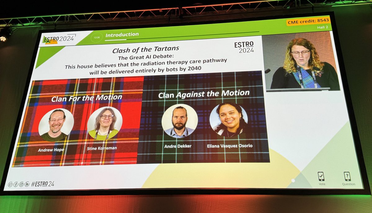 Here we go … #ESTRO24 #ClashOfTheTartans