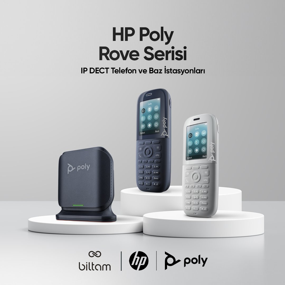 biltamlife's tweet photo. HP Poly Rove Serisi

IP DECT Telefon ve Baz İstasyonları
·        HD ses kalitesi
·        Darbe ve su temasına dayanıklı IP65 kasa
·        1000 adet DECT telefon desteği
·        Multicell Handover özelliği

#Biltam #BiltamLife #Poly #HP #PolyRove #telefon https://t.co/BMlTQlFZmB
