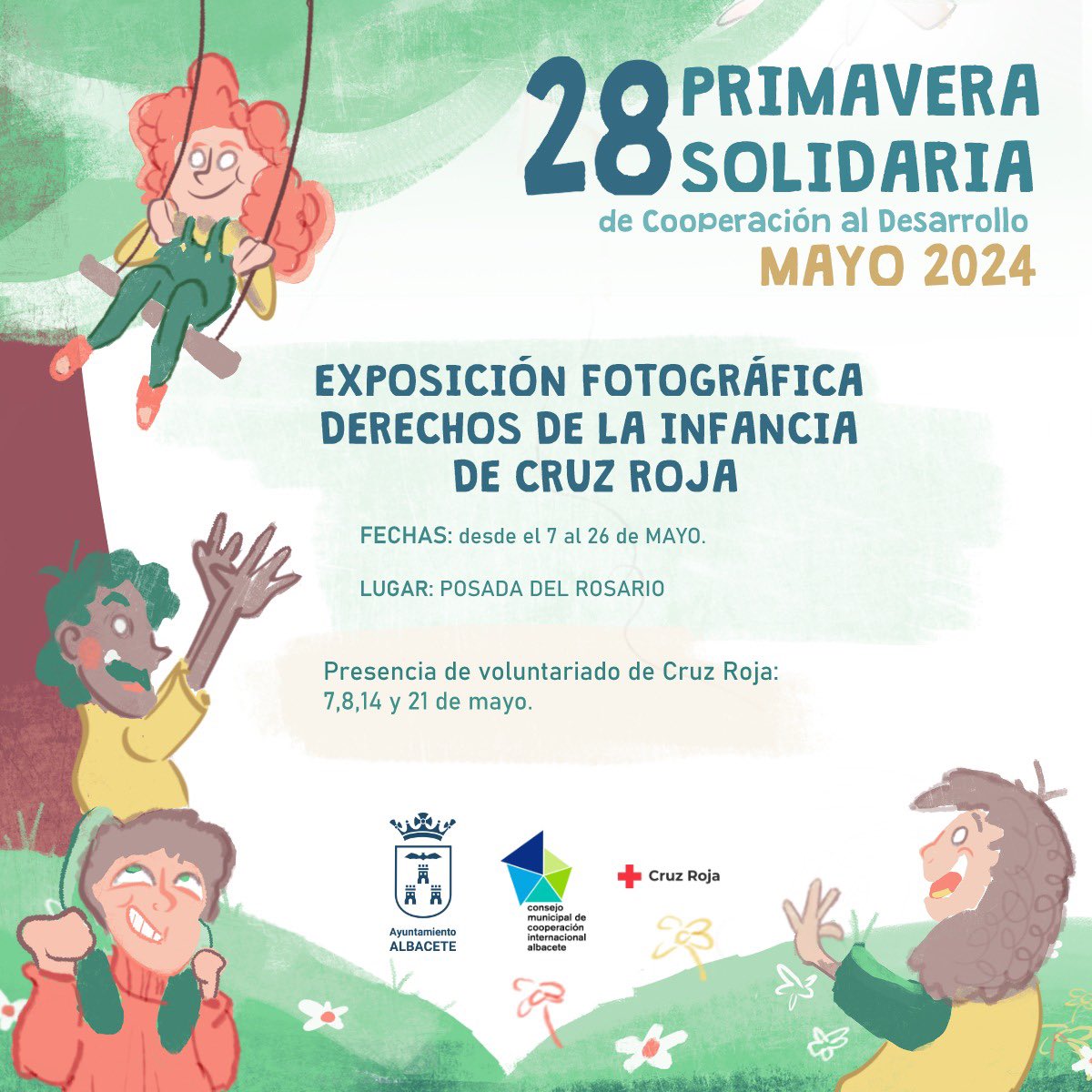 📣📣Llanos Navarro anima a visitar una exposición que defiende los derechos de la infancia y que forma parte de la #PrimaveraSolidaria🌺🤝 📍Posada del Rosario 🗓️Hasta el 26 de mayo 🔴Voluntarios de @CruzRojAlbacete estarán para informar a los asistentes de actividades