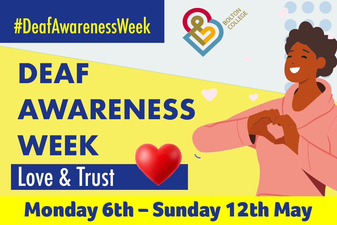 Deaf Awareness Week, and the theme is Love & Trust - with this, D/deaf people can be part of the conversation. Here are a few tips for communicating with D/deaf people: ✔️ Face the D/deaf person and hold eye contact ✔️ Avoid covering your mouth ✔️ Speak clearly and expressively