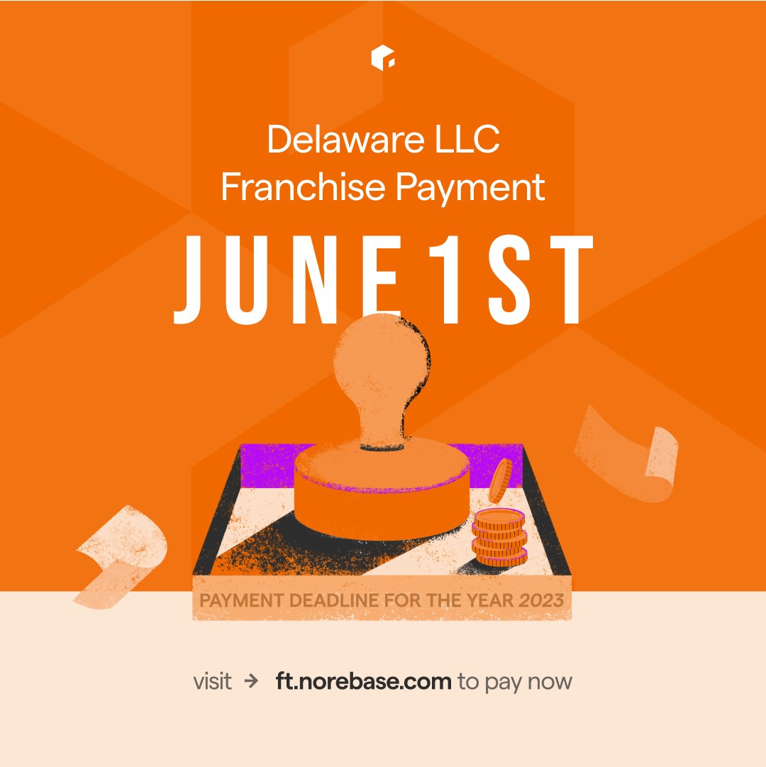 🔊 Attention Delaware LLC Owners! 🔊

The deadline for filing franchise tax for Delaware LLCs is June 1, 2024.

Franchise Tax is a mandatory requirement for businesses incorporated in Delaware.

You can pay via ft.norebase.com

#DelawareLLC #FranchiseTaxDue #Norebase
