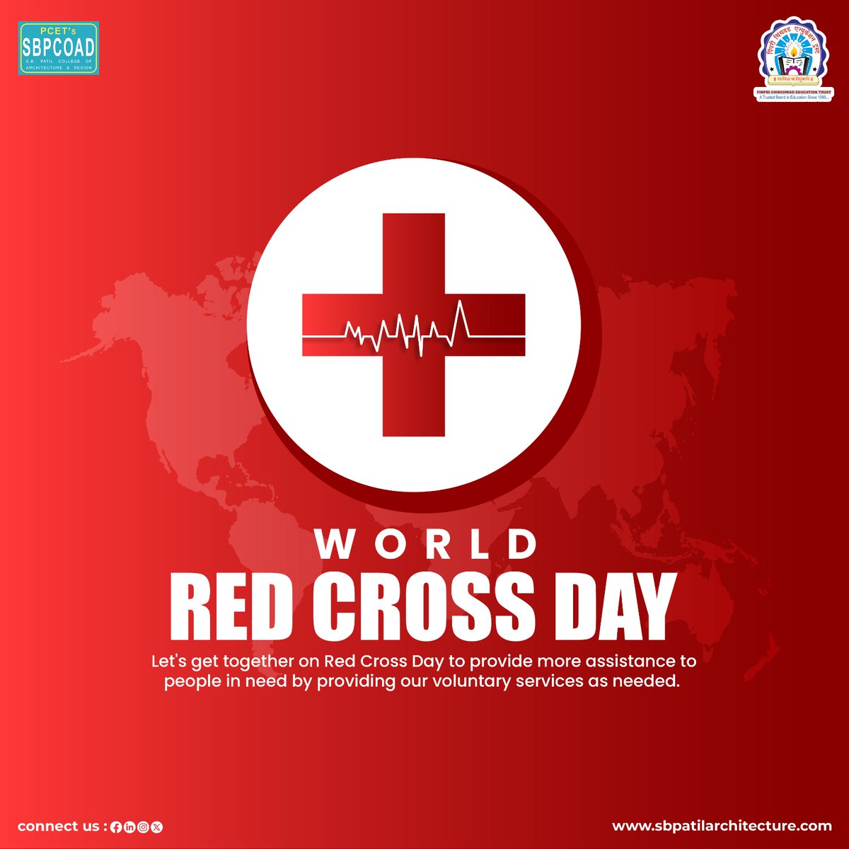 Happy World Red Cross Day! On the occasion of World Red Cross Day, let us join hands to make everyone healthier & happier. With each helping hand, we can bring a big change in the lives of people around us. #PCET #SBPCOAD #Redcrossday #donating #HelpingHands #HealthyLife