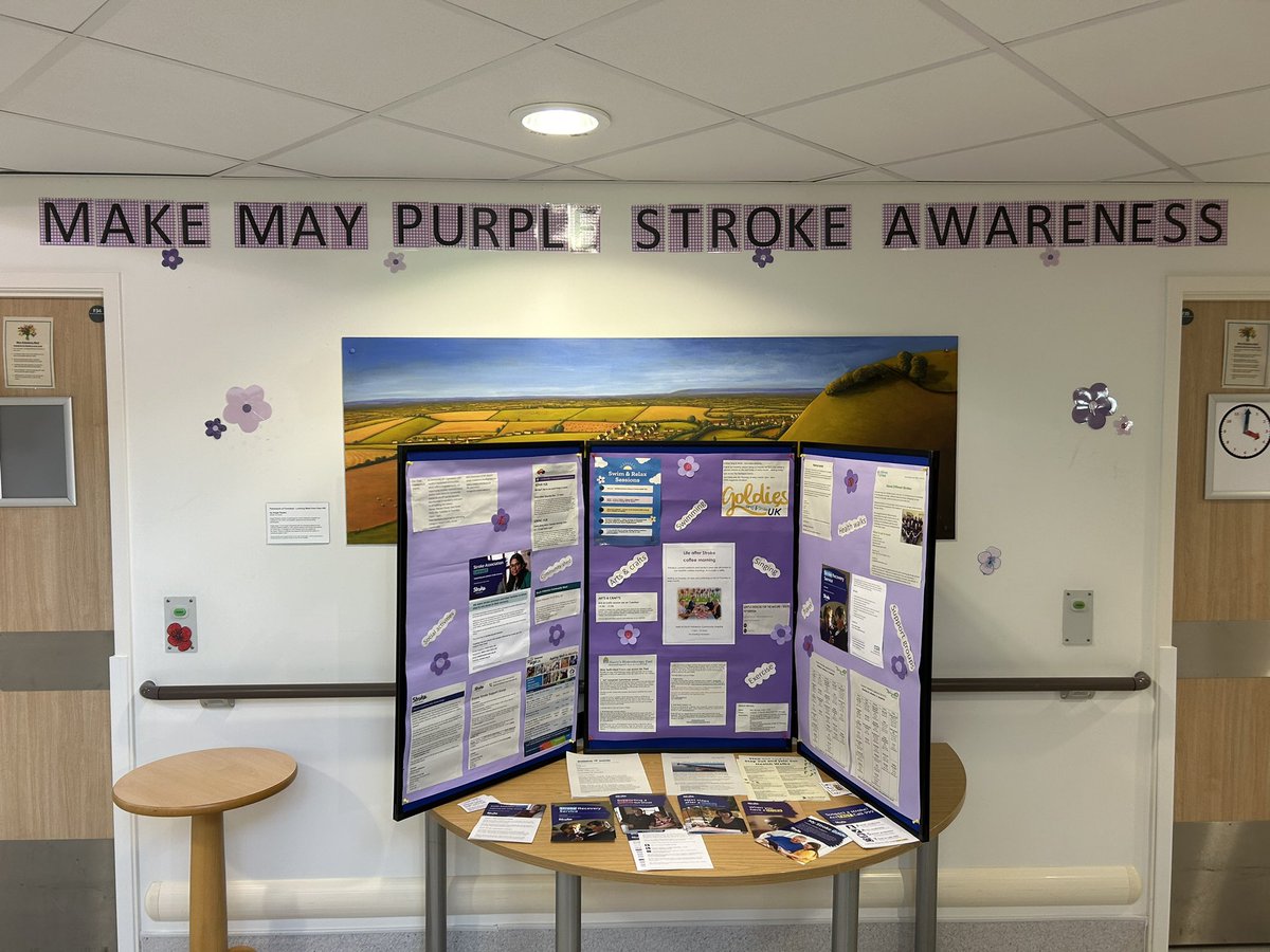 Make May Purple @SomersetFT @TheStrokeAssoc wonderful display for make May Purple for stroke awareness