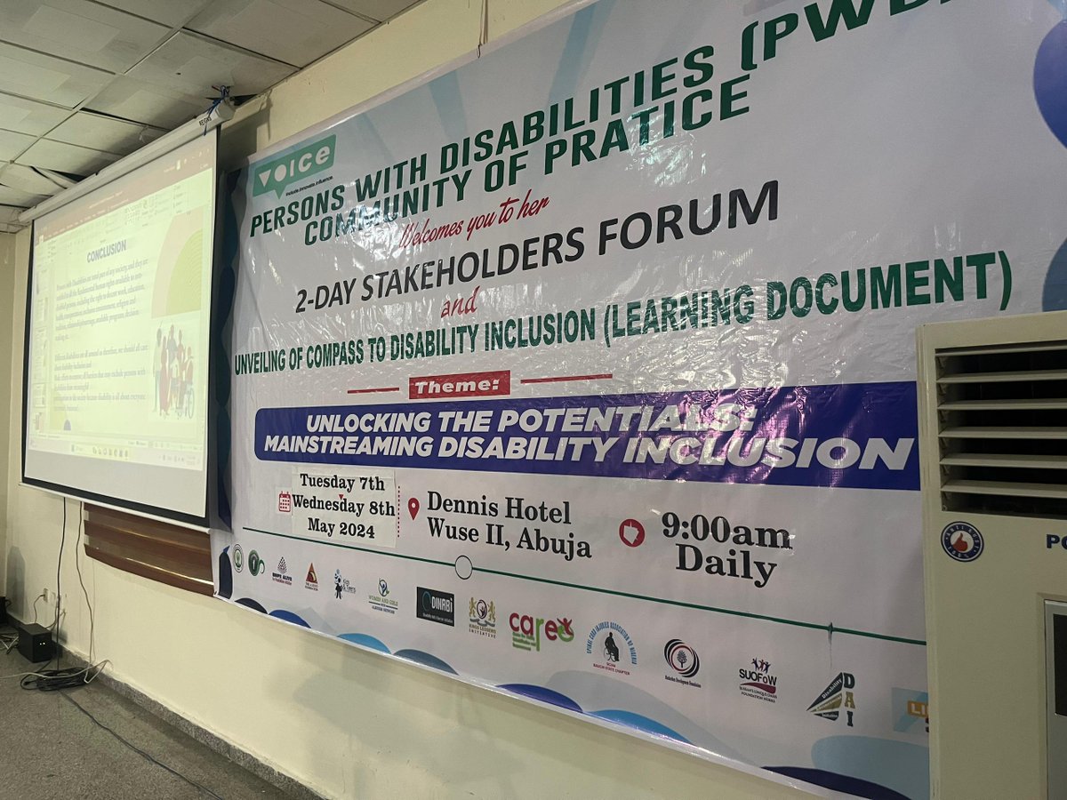 Day 1 of the Voice Persons with Disabilities (PWD) Community of Practice 2-Day stakeholders forum  is currently ongoing, focusing on the theme ' Unlocking the Potentials: Mainstreaming Disability Inclusion.'

#VoicePWDCoP
#CommunityOfPractice
#LinkingAndLearning