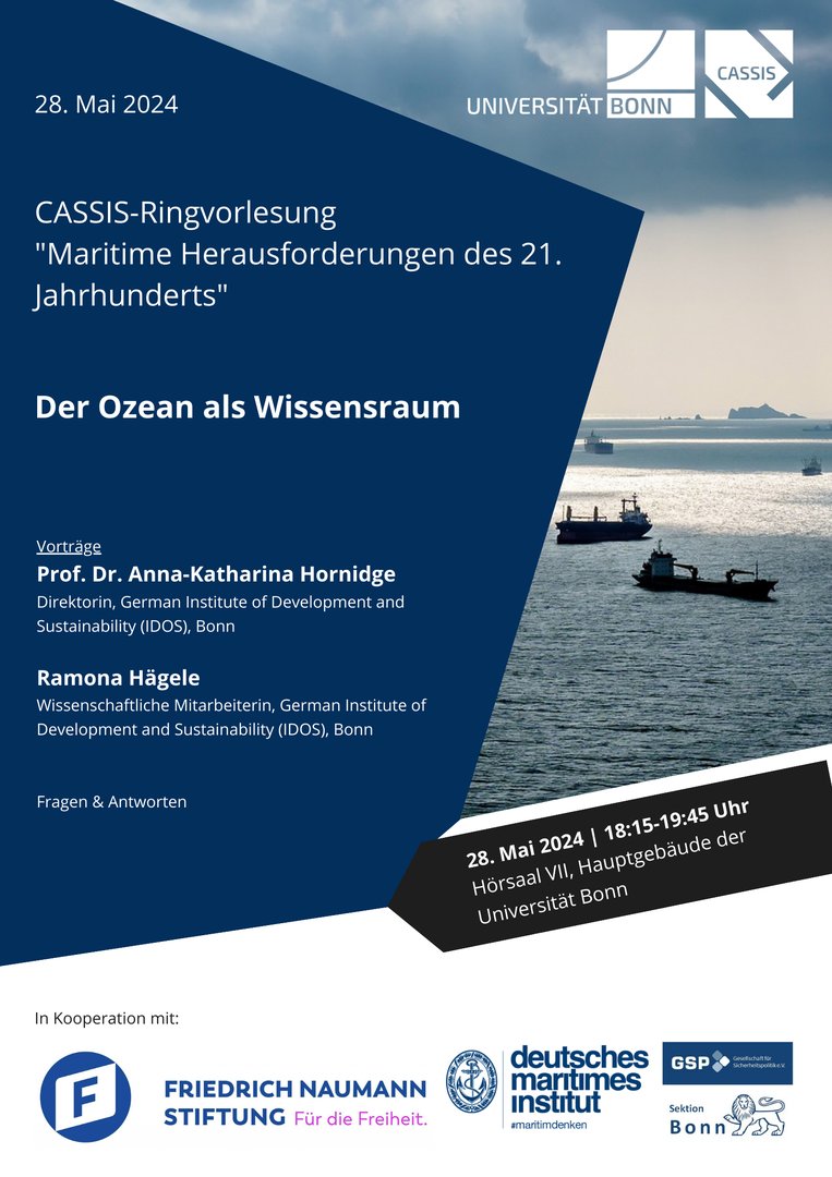 💡 'Der #Ozean als Wissensraum' mit IDOS-Expertinnen @AnnaK_Hornidge & @RamonaHaegele 

🗓️ 28. Mai 2024
🕕 18:15 Uhr @UniBonn 

@CASSIS_Bonn: cassis.uni-bonn.de/de/veranstaltu…