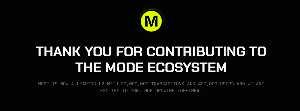 Mode Airdrop Claim Started🪂 ⚡️Claim Here: claim.mode.network 📍CA- 0xDfc7C877a950e49D2610114102175A06C2e3167a - Listed on Bybit, Mexc and other Cex's - You can swap here too: Izumi (izumi.finance/trade/swap), Kim (app.kim.exchange/swap) #Mode #Airdrop