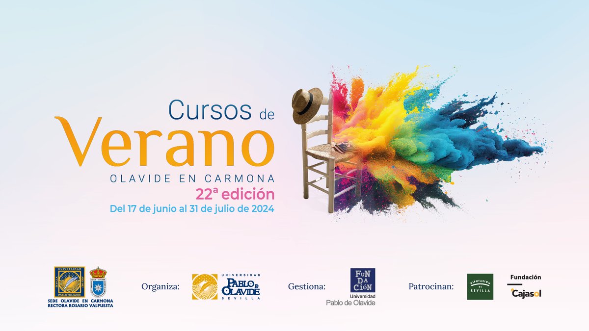 Aprovecha las vacaciones de verano para seguir formándote con los #CursosdeVerano
@olavidecarmona☀️📚

🗓️Del 17 de junio al 31 de julio.  

Consulta la oferta formativa👉 upo.es/formacionperma…

¡Automatricúlate! 👉upo.es/formacionperma…