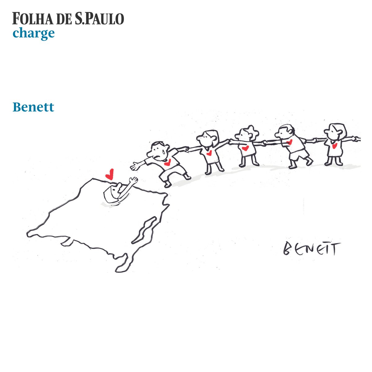 Esta é a charge de Benett (<a href="/Benett_/">Benett</a>) publicada em todas as plataformas da Folha. Quer ver mais charges no jornal? Acesse folha.com/charges