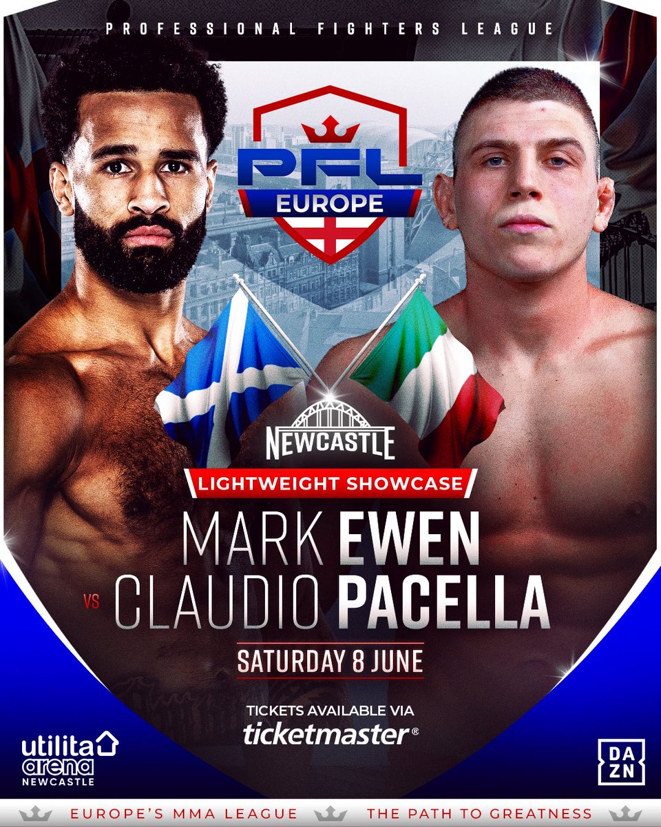 SCOTLAND vs. ITALY! 💥 🏴󠁧󠁢󠁳󠁣󠁴󠁿 Mark Ewen vs. Claudio Pacella 🇮🇹 Unbeaten lightweight prospect Mark Ewen has a perfect professional record; five fights, five wins and five stoppages. Ewen looks set to finally make his PFL Europe debut having his opponent miss weight at PFL Paris.…