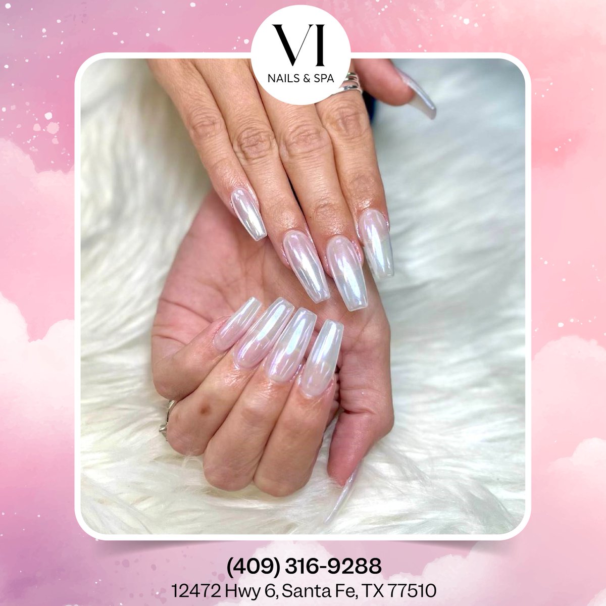 Obsessed with the glazed donut look! These nails are shimmering with a hint of sweetness. ✨

#VInailsandspa #nailsalon #nailpolish #beauty #nail #nails #nailart #naildesign #specialoffer