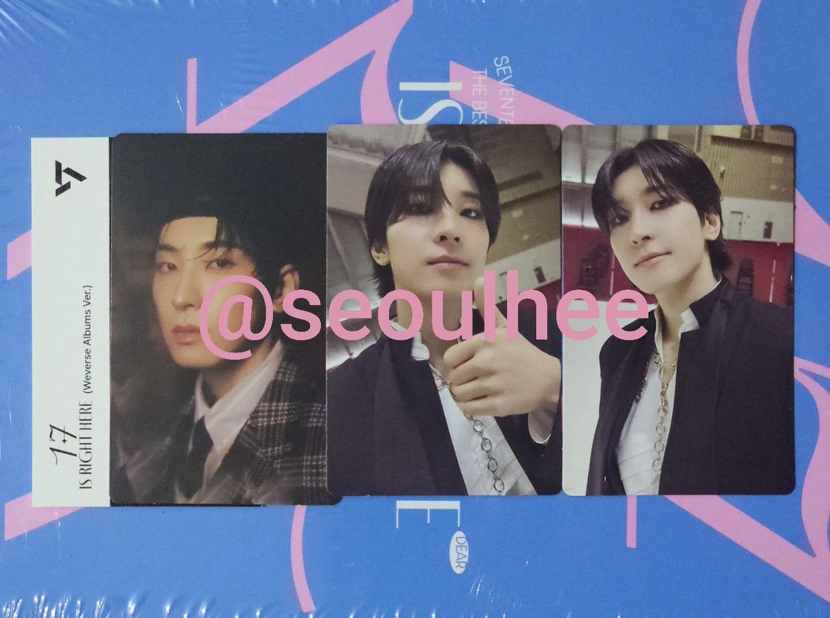 seoulhee17's tweet photo. WTS / LFB 

ONHAND Seventeen Best Album ' 17 is Right Here '

Sealed Dear Ver - ₱1,100 each
- scoups
- jeonghan
- mingyu
note: unsealed ver were already sold

Unsealed Weverse - ₱850 each
- scoups 
- wonwoo

MOP: gcash / bpi 
MOD: sdd / shipping

DM to order https://t.co/4cDsUcD4a8