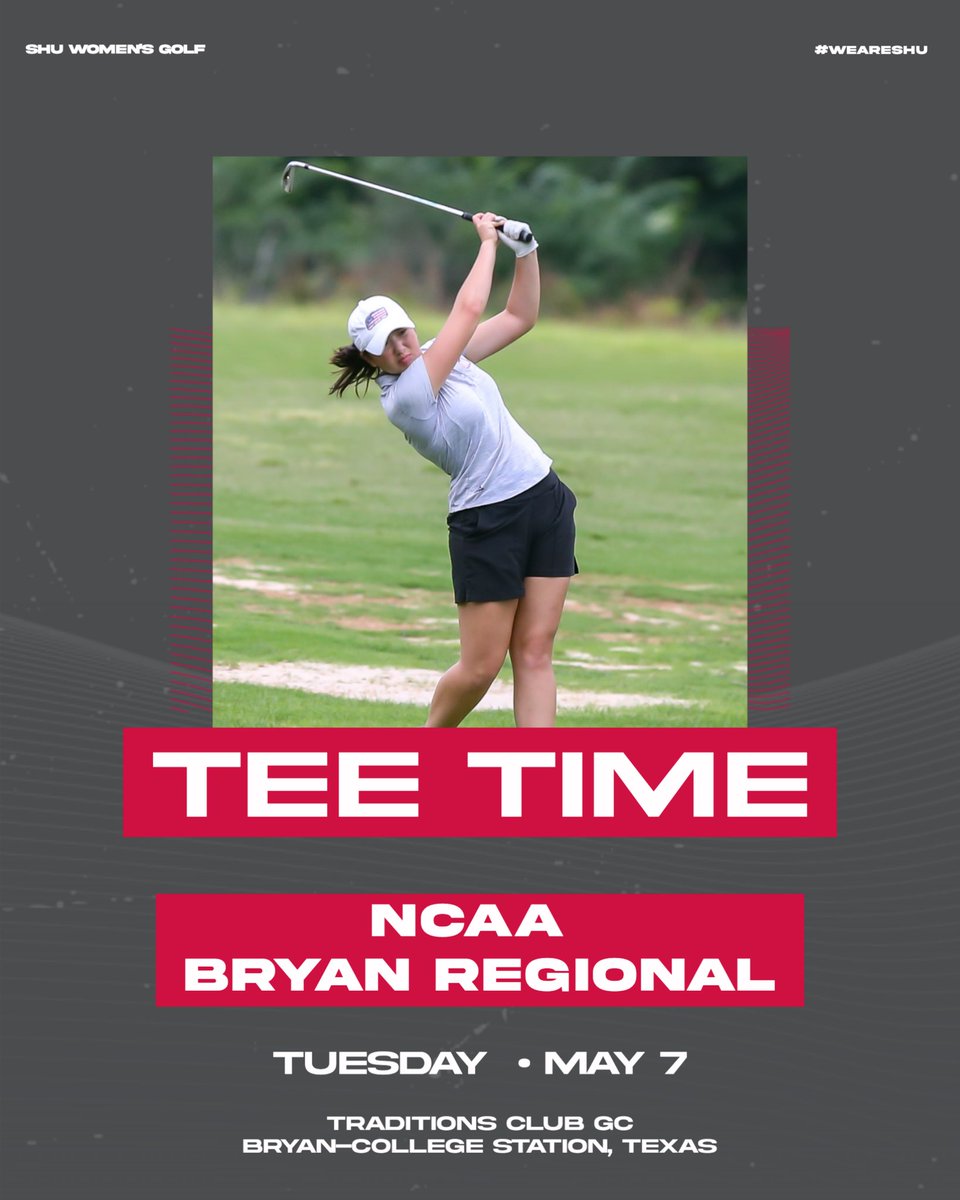 Back for round two of the Bryan Regional!!

⛳️: Traditions Club GC
📍: Bryan-College Station, Texas
📊: tinyurl.com/3x366ukm
 
#WeAreSHU