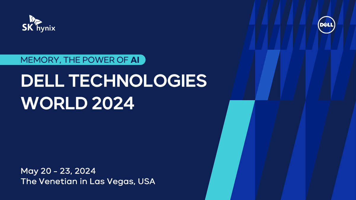 Explore the future at Dell Technologies World! @SKhynix leads with next-gen AI tech. 📅 May 20-23, 2024 ✈️ The Venetian, Las Vegas 🔍 'Memory, the Power of AI' Join us to see how we're driving innovation! #SKhynix #DTW2024 #Memory #Dell