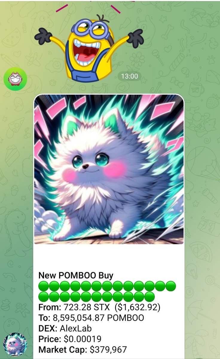 Do you like buy bot? 😍
$Pomboo
Join Telegram ; t.me/PombooSTX
