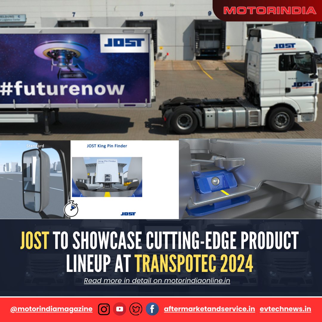 Check out JOST's latest innovations at Transpotec 2024 in Milan from May 8 to 11! Visit booth G21 H28 in hall 22P to explore from the Drawbar Finder to Modul landing gears.

𝐑𝐞𝐚𝐝 𝐌𝐨𝐫𝐞: motorindiaonline.in/jost-to-showca…

#JOST #Transpotec2024 #TruckingIndustry #TransportationEvent
