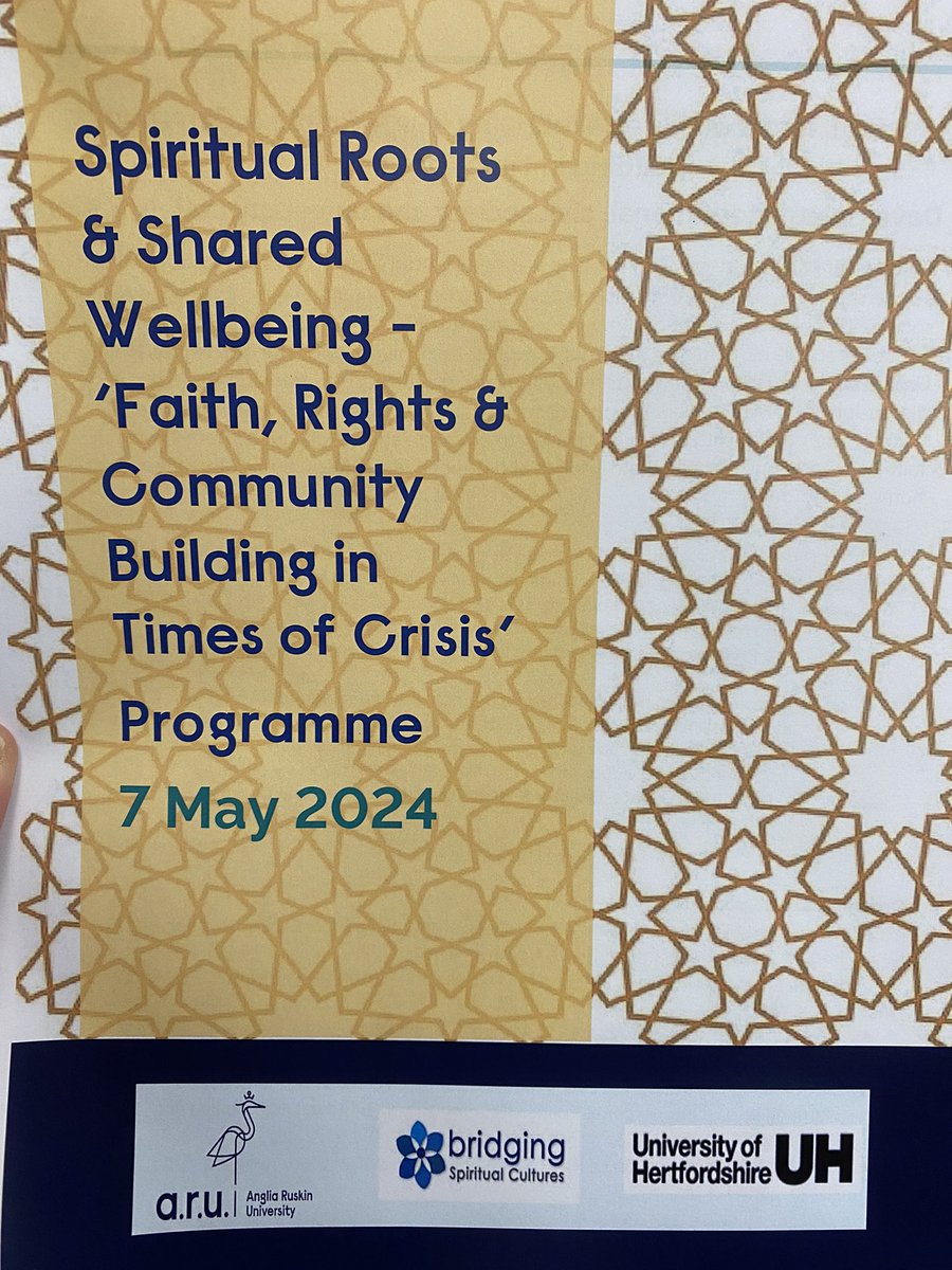 An important space today @AngliaRuskin to discuss and reflect on interfaith and no faith collaborations to build resilience with @UNHumanRights #faith4rights @MGreenfields