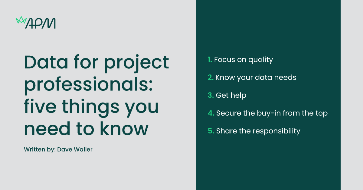 Thanks to advancements in machine learning and other powerful technologies, #projectprofessionals now have access to high-quality #data that can help improve project delivery. Dave Waller provides five key tips that can assist project professionals: bit.ly/3UM3nx4