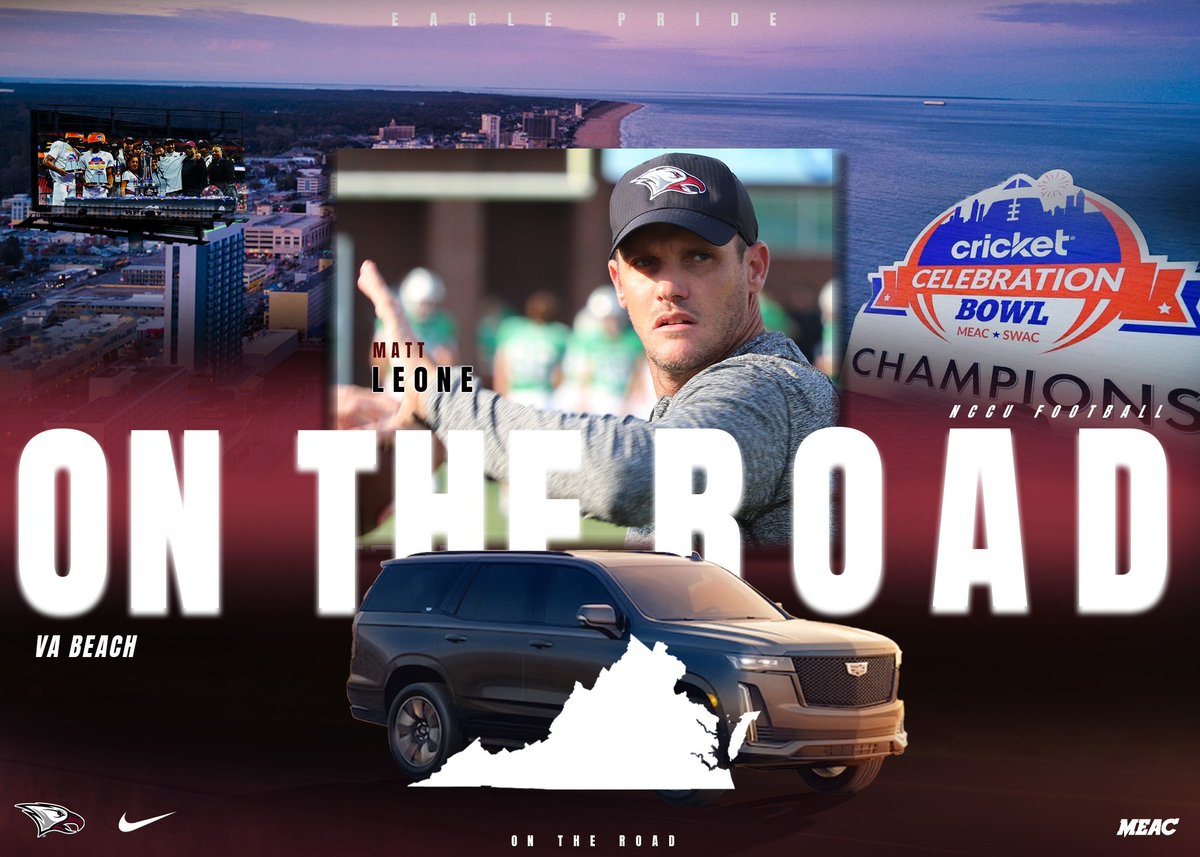 Eagles on the Road! 🦅 #BeGREAT @NCCU_Football