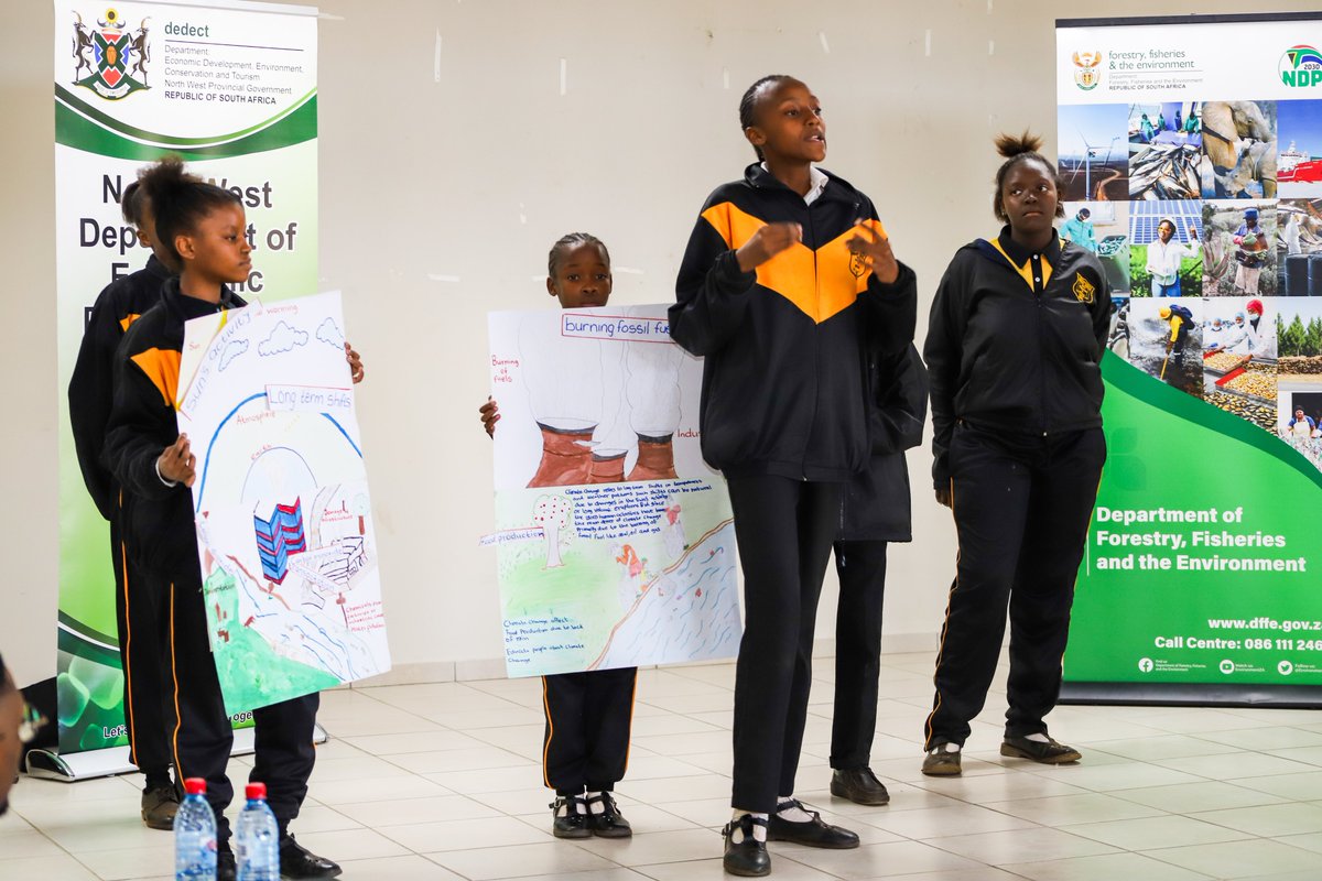 The Department is today in Mahikeng, North West hosting an Environmental Education Schools Competition. #OurPlanetOurFuture #ClimateChangeIsReal