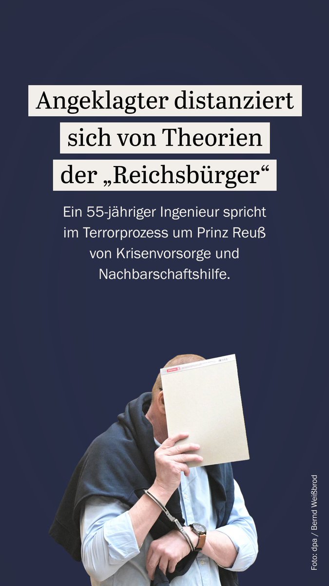 Tagesspiegel's tweet image. Bei einem frühen Treffen mit einer Verbindungsperson zu der Gruppe um Reuß sei ihm dann eine Verschwiegenheitserklärung vorgelegt worden im Zusammenhang mit der „Reaktivierung Deutschlands“ – mit der Androhung der Todesstrafe bei Zuwiderhandlung. tagesspiegel.de/politik/im-pro…