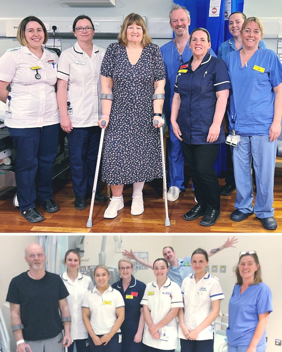 🧵 We celebrated a double-first with two patients going home the same day after knee replacement operations at 2 of our hospitals. Karen & Chris were both back home within 12 hours of surgery marking the first time we've provided total joint replacements as Day Case procedures.