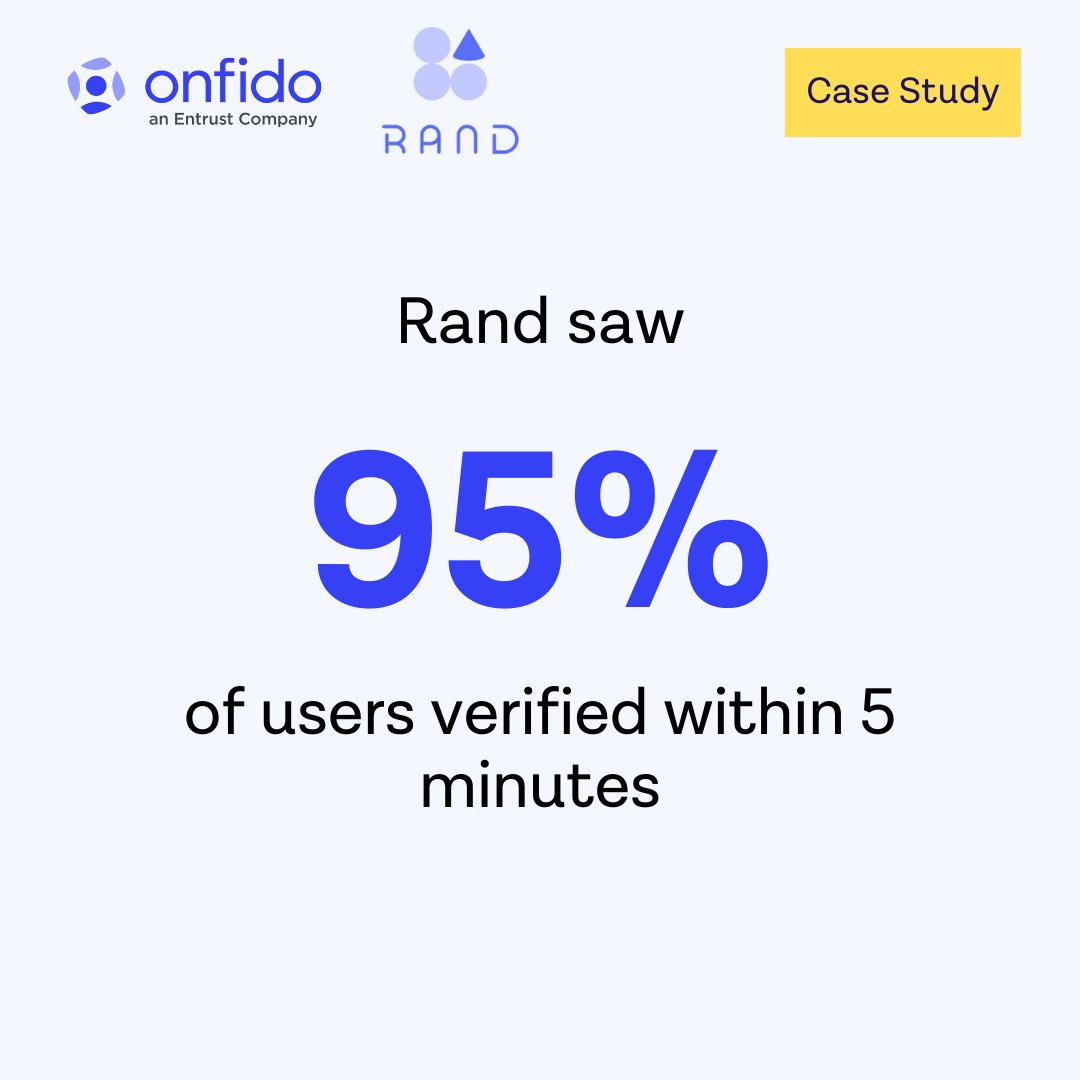 Rand is setting new standards in fintech and crypto security 🚀 With Onfido, Rand streamlined their KYC processes for an enhanced user experience and mitigated emerging threats: bit.ly/3UNXIH4 #CustomerStory #CaseStudy #IdentityVerification