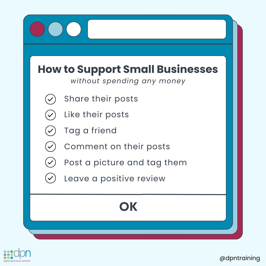 Supporting small businesses is essential for fostering a thriving economy and vibrant communities. Here are some ways you can make a difference by supporting them online  🙌

Remember, every small action counts! Let’s champion small businesses together. 

#SupportSmallBusinesses