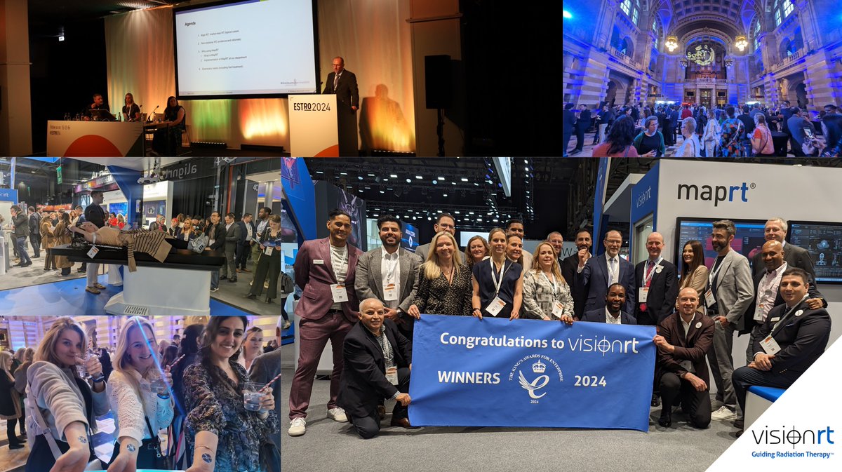 #ESTRO24 was another smash success for Vision RT! Packed house for our #SGRT lunchtime symposium & sponsored A Celebration of SGRT at the Kelvingrove Museum. Plus, we're thrilled to announce winning a King's Award for Enterprise: ow.ly/8Nak50Rykkw See you next year!