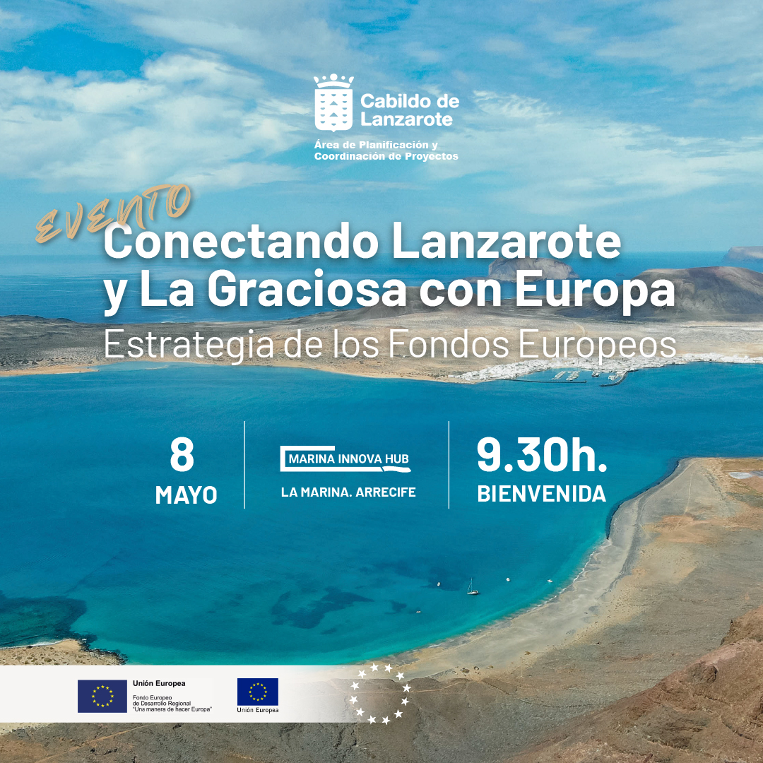🗓️  'Conectando Lanzarote y La Graciosa con Europa: Estrategia de Fondos Europeos' el próximo 8 de mayo en Marina Innova Hub. Contaremos con expertos en comunicación europea, financiación y transformación empresarial.   🌐Enlace para inscribirse: eventbrite.com/e/conectando-l…