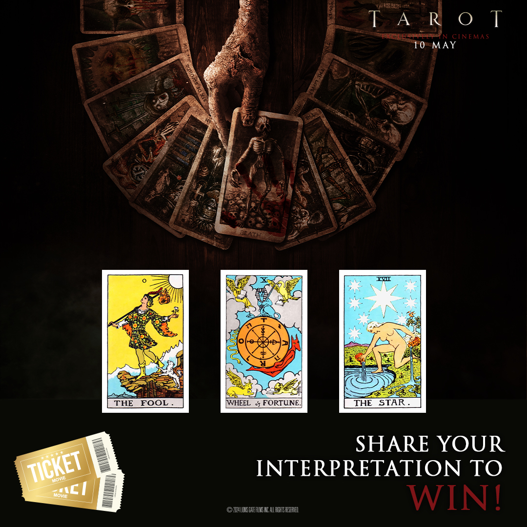 We're back with another challenge, and this time, we're spinning the wheel of fate and reaching for the stars! Can you decode the messages behind these three enigmatic cards? Show us what you've got for a chance to WIN four movie tickets to see #TarotMovie in cinemas. Whether…
