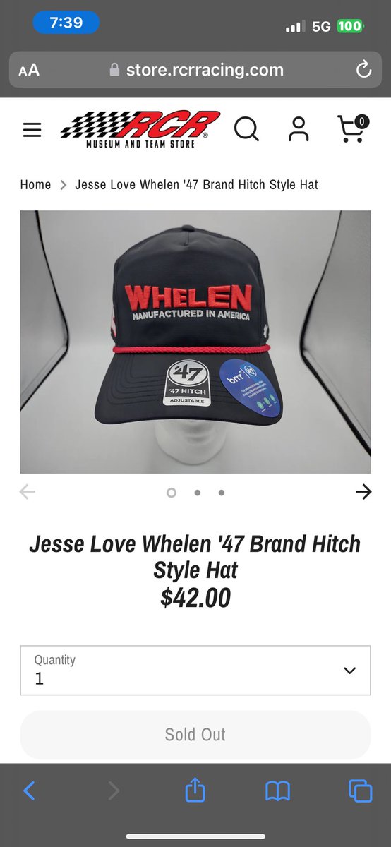 Kinda figured it would sell out quick but the best looking hat in the garage is officially for sale for all the people that have asked me at the track if they can have mine 😂❤️