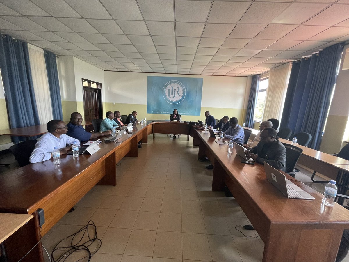 DVC Finance Françoise Kayitare Tengera with other senior colleagues today hosted a team from AfDB Rw led by P. Malinga, Principal Social Econ. They discussed the phase 1 of EAC Centre of Excellence in Biomedical Engineering and e-Health project completion and phase 2 initiation.