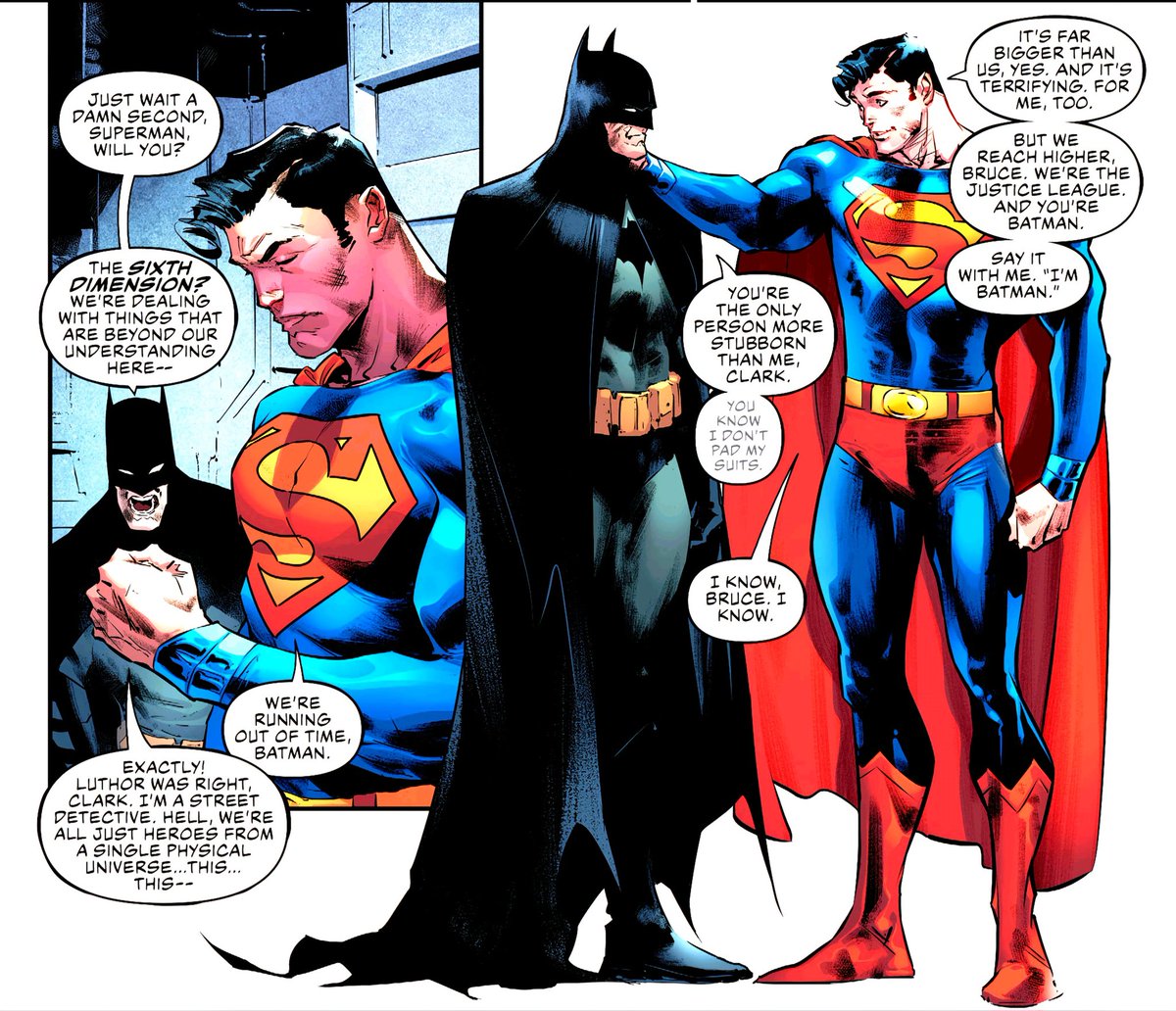 'You're the only person more stubborn than me, Clarke.'
📖Justice League Vol. 4: The Sixth Dimension - James Tynion IV, Jorge Jiménez, and Scott Snyder
#comics #dccomics #DC #Superman #Batman #JusticeLeague